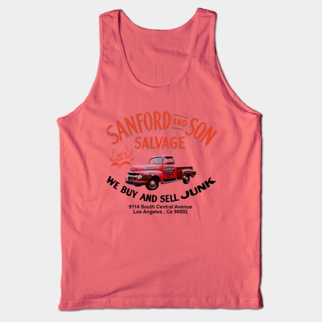 Sanford and Son Salvage Worn Truck Tank Top by Alema Art